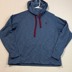 Ariat Men's Blue Hoodie with Red Details